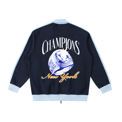 New York Knicks 2026 NBA Champions Contrast Trim Stand Collar Jacket