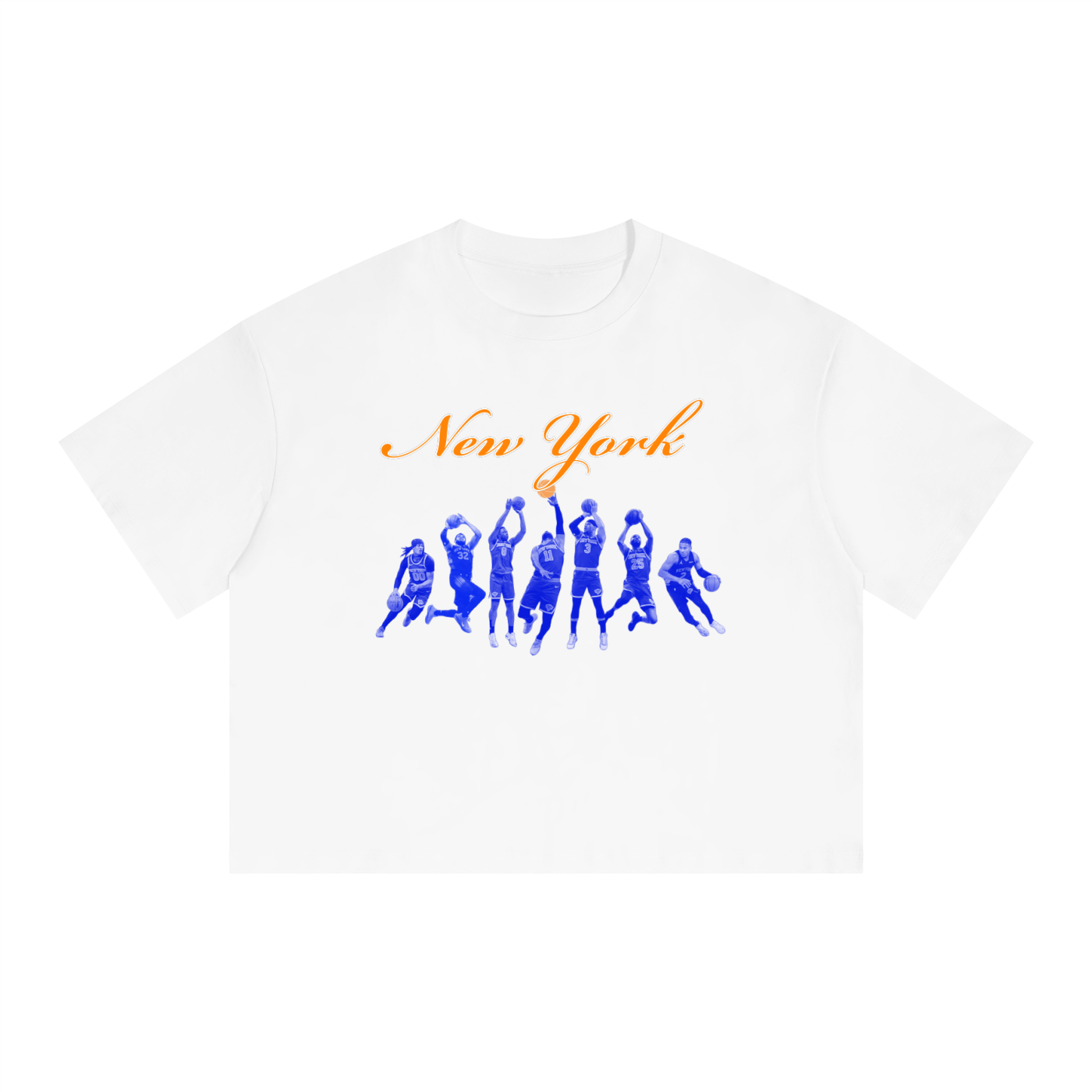 New York Knicks 2026 Playoffs Unisex Boxy Drop Shoulder Crop T-Shirt